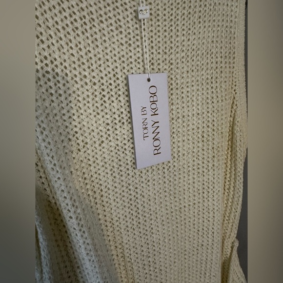 Torn by Ronny Kobo Kate Sleeveless Seashell Textured Knit Mini Dress  Medium - Picture 8 of 8